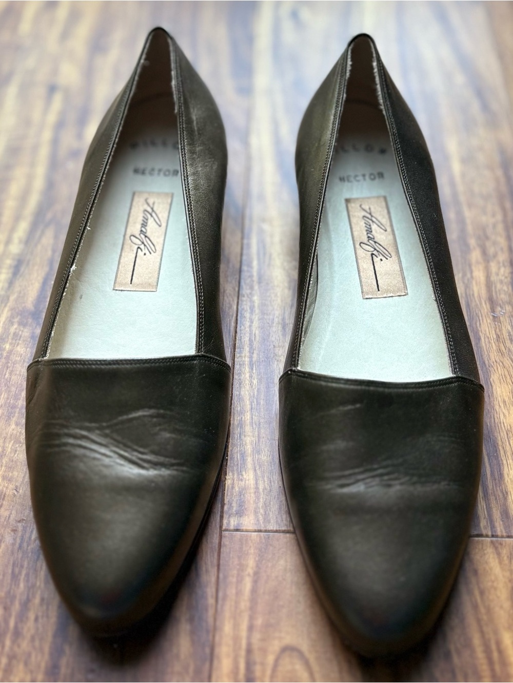 Amalfi Pillow Hector Made in Italy Brown Leather Slip On Flats size 7.5